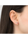Boucles d'oreilles Or jaune 375/1000 et zirconium