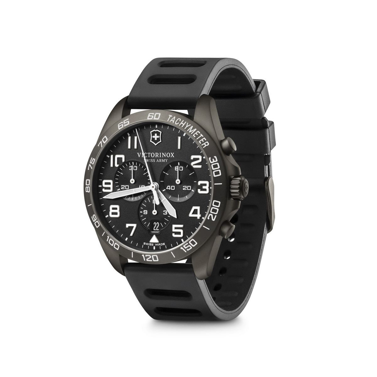 Montre Homme Victorinox FieldForce en caoutchouc noir - 42 mm