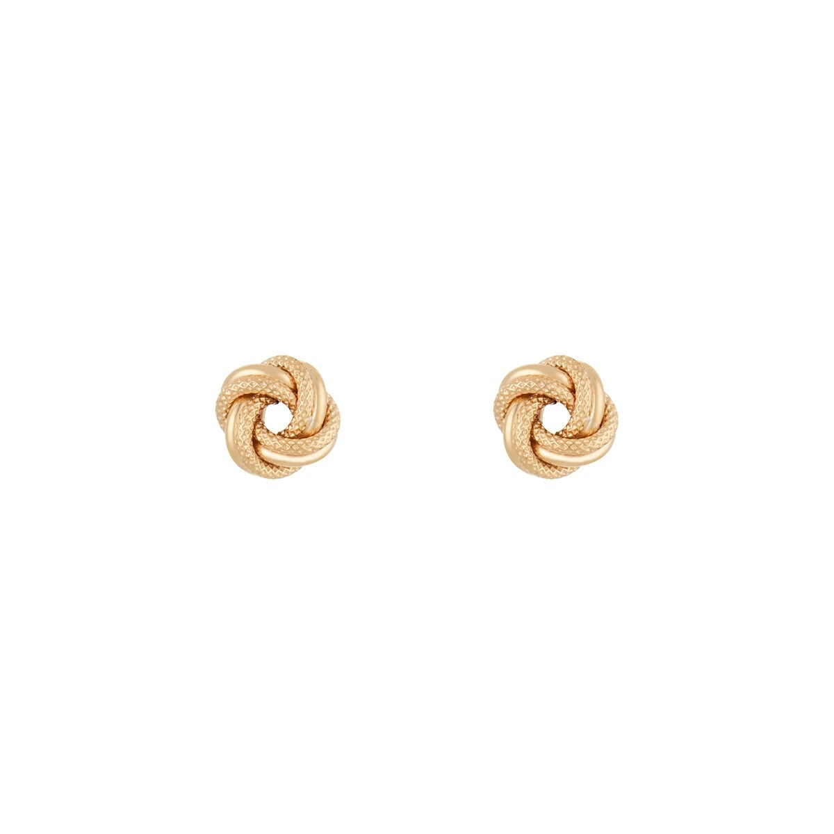 Boucles d'orelles "Noeud torsadé 8 mm" Or jaune 375/1000 Boucles d'oreilles "Resplendissant" Or jaune
