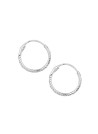Boucles d'oreilles "Créoles Tango" Or Blanc 375/1000