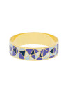 Bracelet jonc "MALAGA" Émail multicolore finition dorée