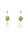Boucles d'oreilles doré et aventurine