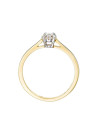 Solitaire Or Jaune et Diamants 0,10 carat "Amoureuse"