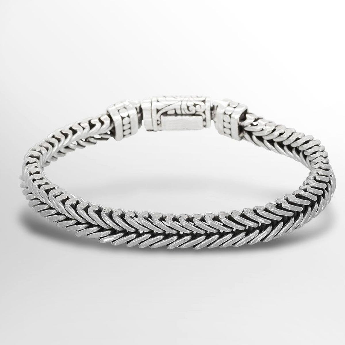 Bracelet Homme Argent massif 925 - HRM179025 Bracelet Homme Argent 925/1000 "Eryon" Taille M