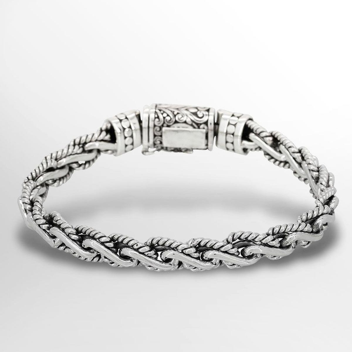 Bracelet Homme Argent massif 925 - HRM179034 Bracelet Homme Argent 925/1000 "Zephyrin" Taille L