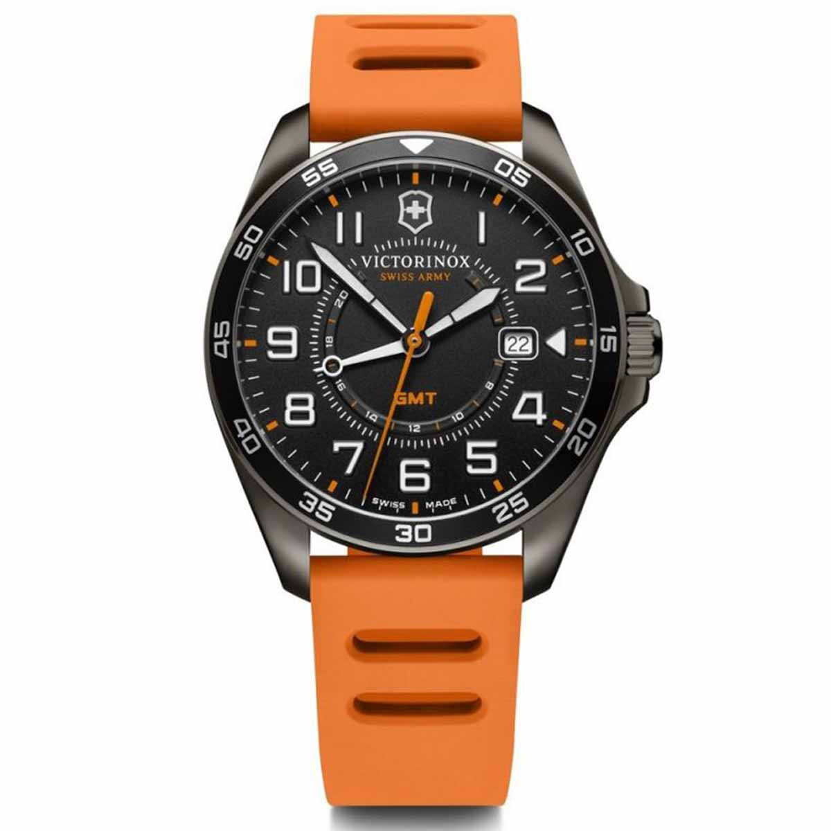 Montre Homme Victorinox FieldForce en caoutchouc orange - 42 mm