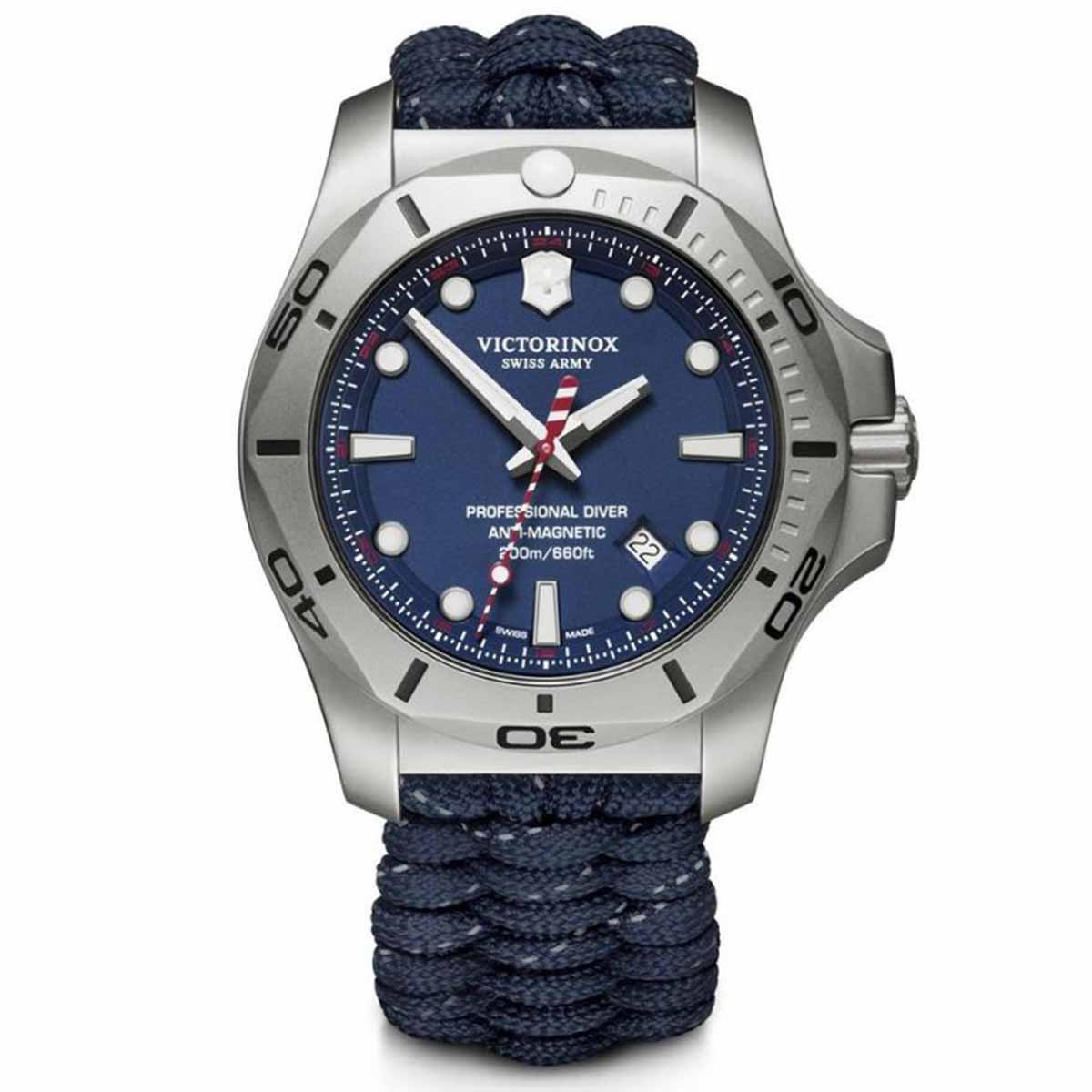 Montre Homme Victorinox I.N.O.X. en paracorde bleu - 45 mm