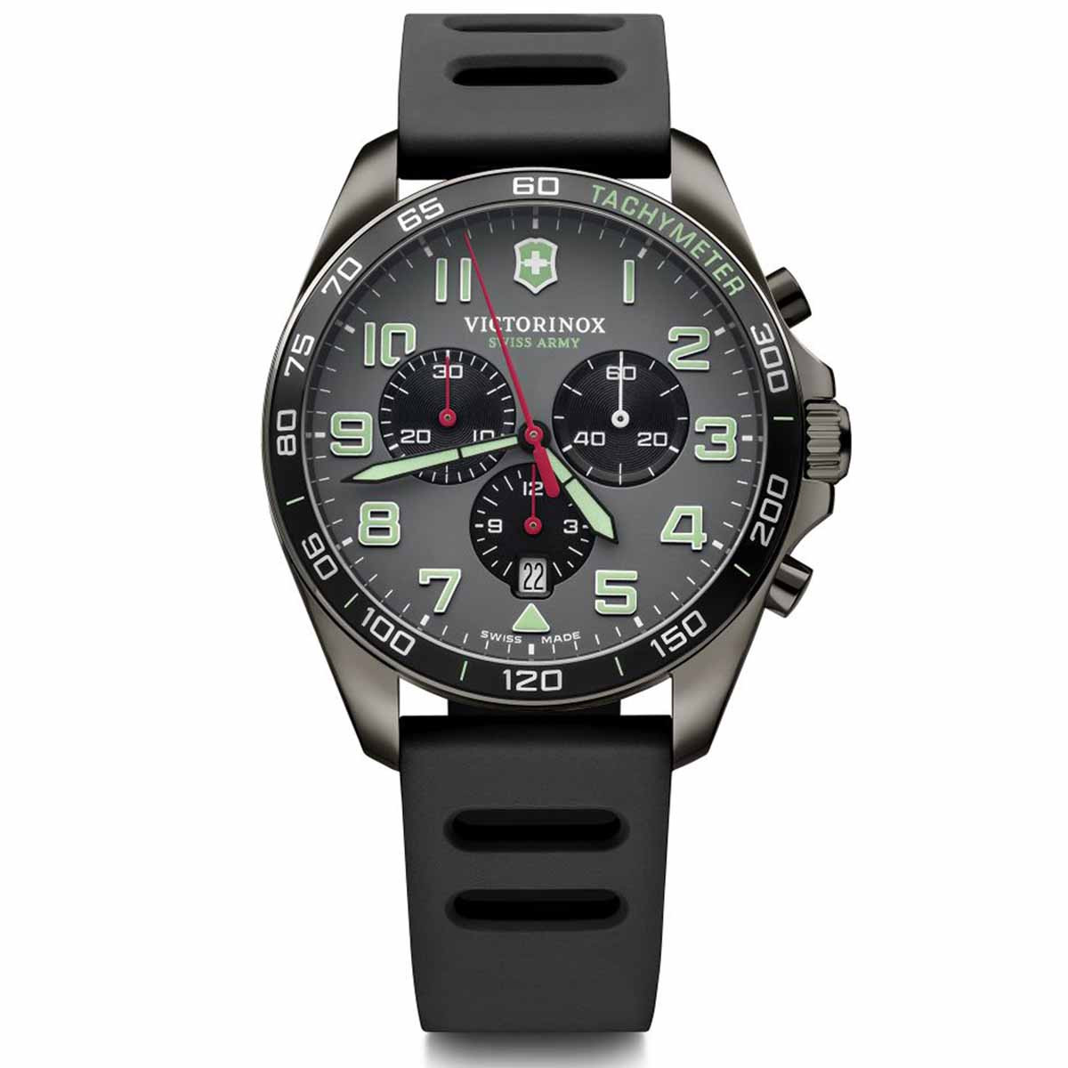 Montre Homme Victorinox FIELDFORCE SPORT en caoutchouc noir Montre Homme Victorinox FIELDFORCE SPORT en caoutchouc noir