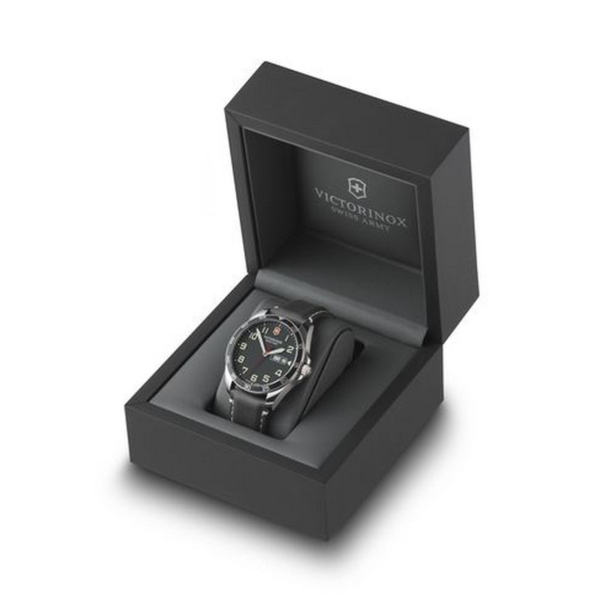 Montre Homme Victorinox FieldForce en cuir noir - 42 mm Montre Homme Victorinox FieldForce en cuir noir - 42 mm