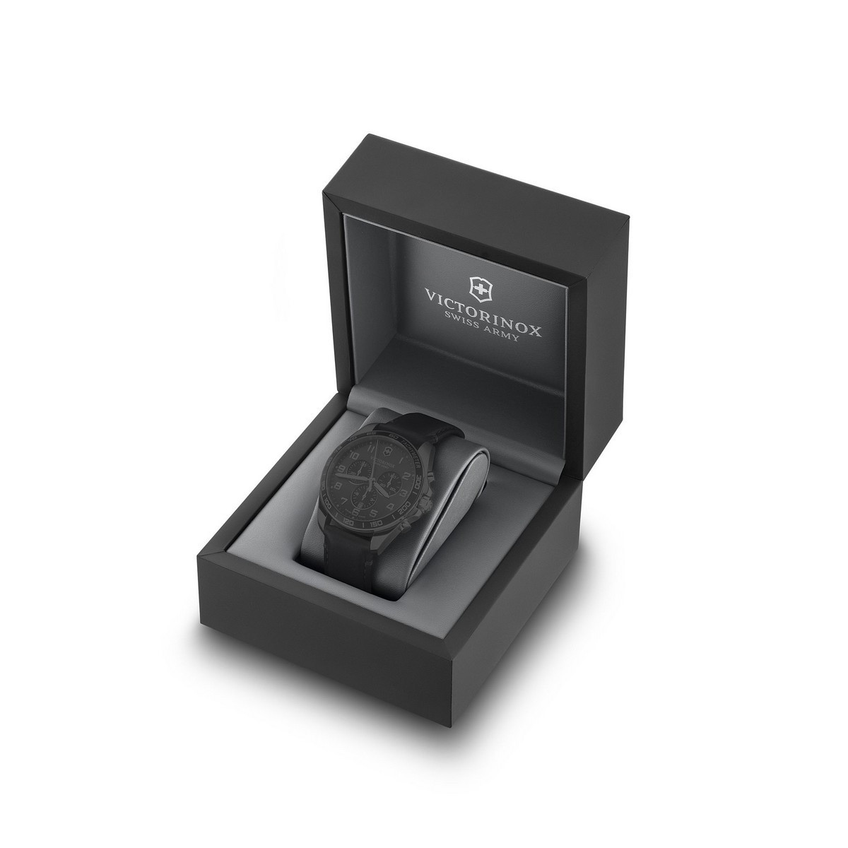 Montre Homme Victorinox FieldForce en cuir noir - 42 mm