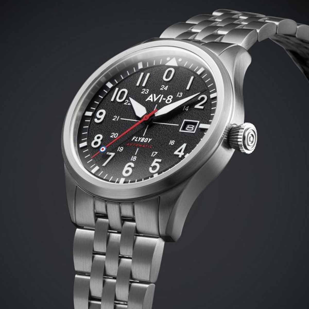 Montre AVI-8 FLYBOY LAFAYETTE automatique cadran noir Montre AVI-8 Flyboy Lafayette - Automatique - AV-4075-11