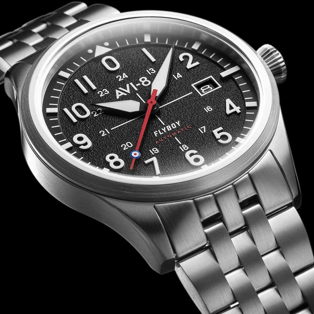 Montre AVI-8 FLYBOY LAFAYETTE automatique cadran noir Montre AVI-8 Flyboy Lafayette - Automatique - AV-4075-11