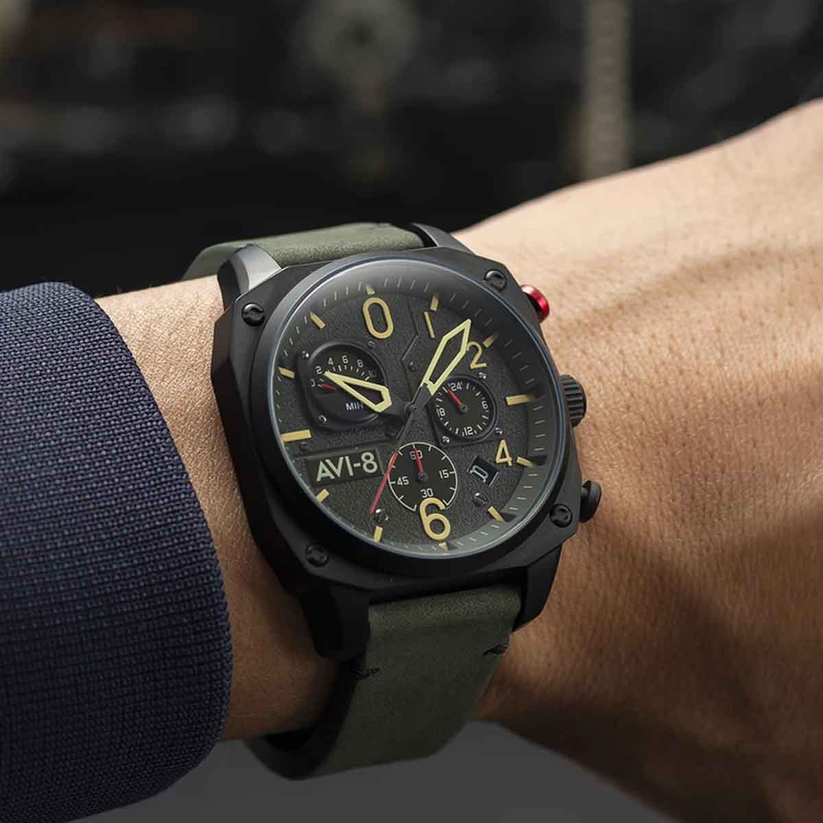 Montre AVI-8 HAWKER HUNTER Quartz Chronograph - AV-4052-08