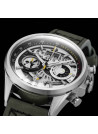 Montre Homme AVI-8 HAWKER HARRIER II Quartz Cadran acier ouvert  Bracelet cuir véritable