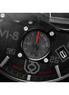 Montre AVI-8 P-51 MUSTANG méca-quartz chronographe - cadran noir - bracelet gris