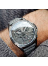 Montre AVI-8 P-51 MUSTANG méca-quartz chronographe - cadran noir - bracelet gris