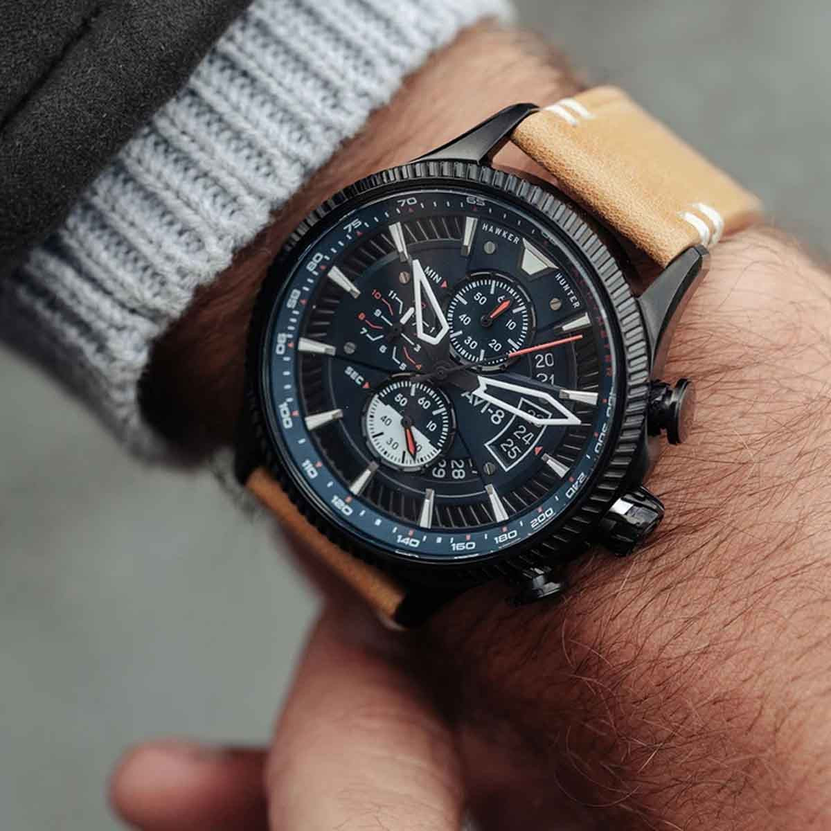 Montre AVI-8 HAWKER HUNTER Quartz Chronograph - AV-4064-01