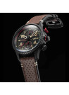 Montre AVI-8 HAWKER HUNTER  méca-quartz chronographe - cadran noir et bracelet marron