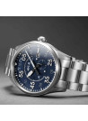 Montre Homme AVI-8 SPITFIRE Automatique Cadran acier bleu  Bracelet acier + Bracelet cuir