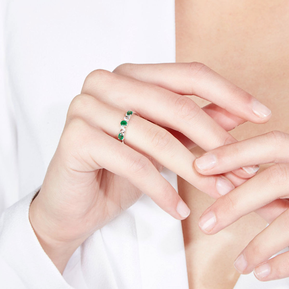 Bague de hotsell fiancaille diamant emeraude