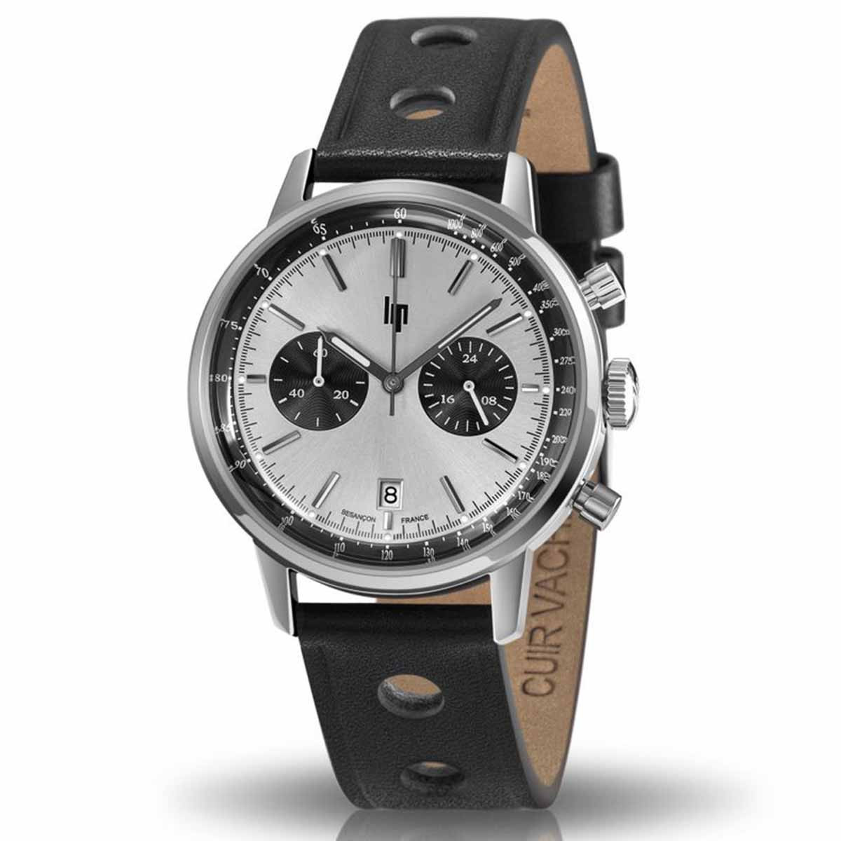 Montre Lip RALLYE 38 mm PANDA cadran blanc - 671802 Montre Lip RALLYE 38 mm PANDA cadran blanc - 671802