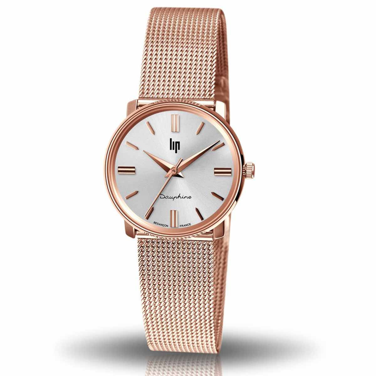 Montre Femme LIP "DAUPHINE 29" Doré Rose - 671470