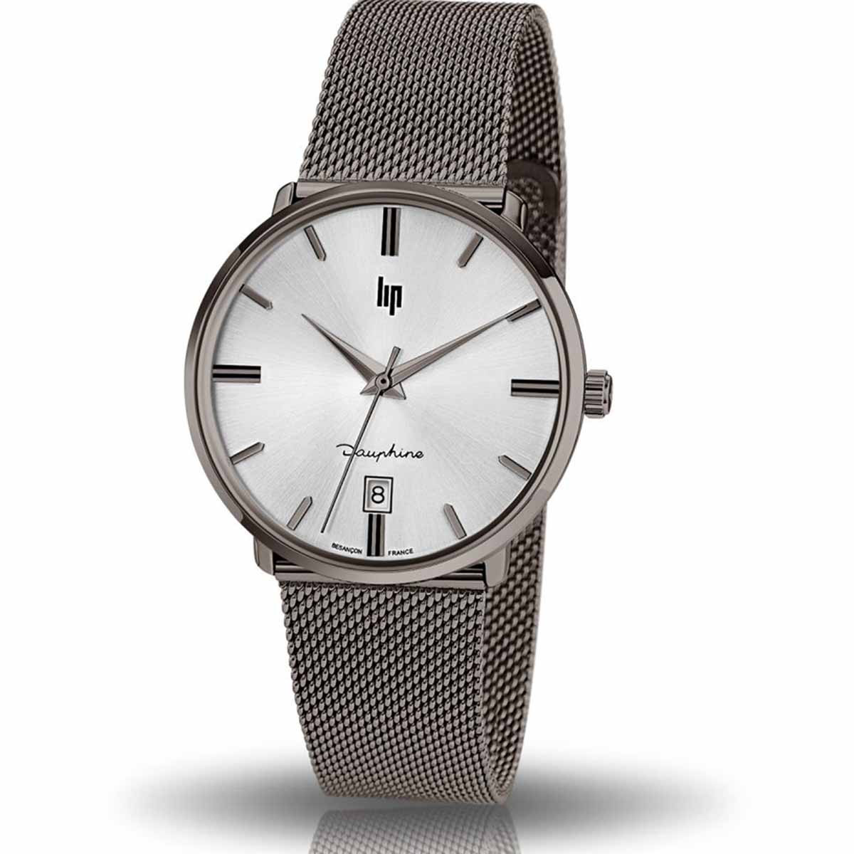 Montre homme LIP "DAUPHINE 38" Blanc argenté - 671419