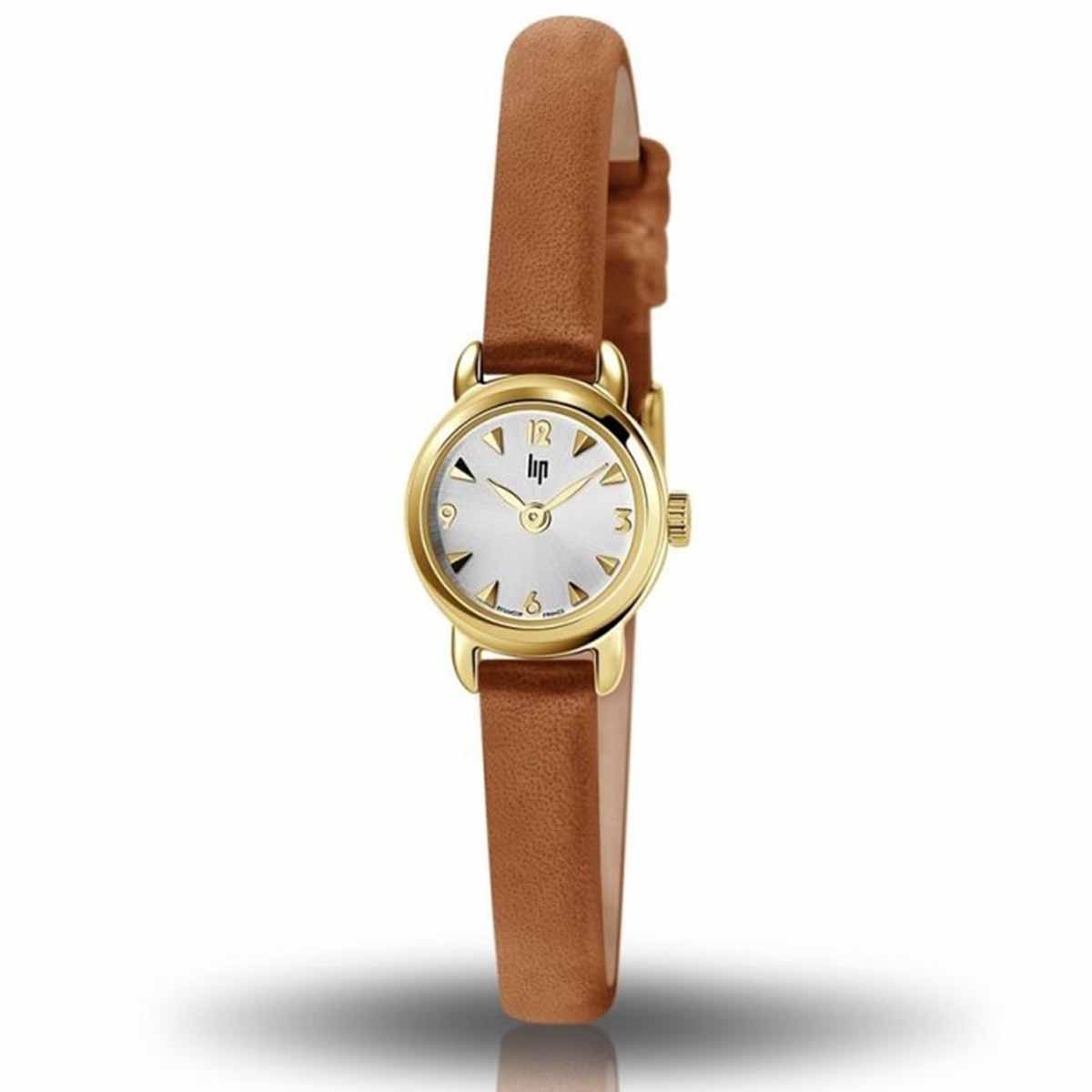 Montre femme Lip "HENRIETTE" 18.5 mm cadran argenté - 671196 quartz Montre femme Lip "HENRIETTE" 18.5 mm cadran argenté - 671196 quartz