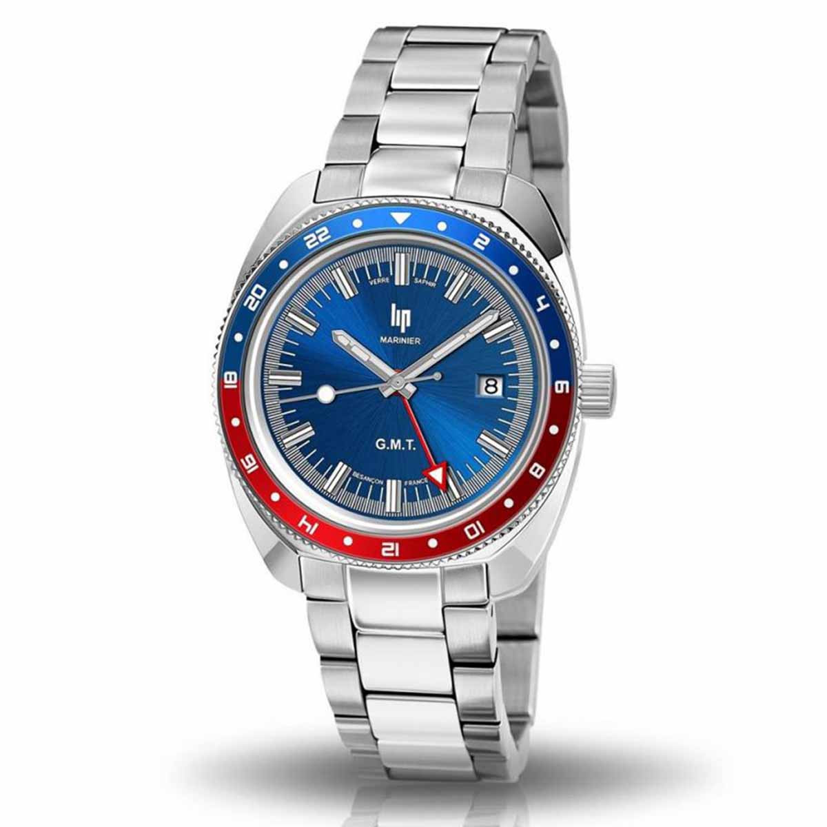 Montre homme Lip "MARINIER" 39 mm cadran bleu foncé - 671373 quartz