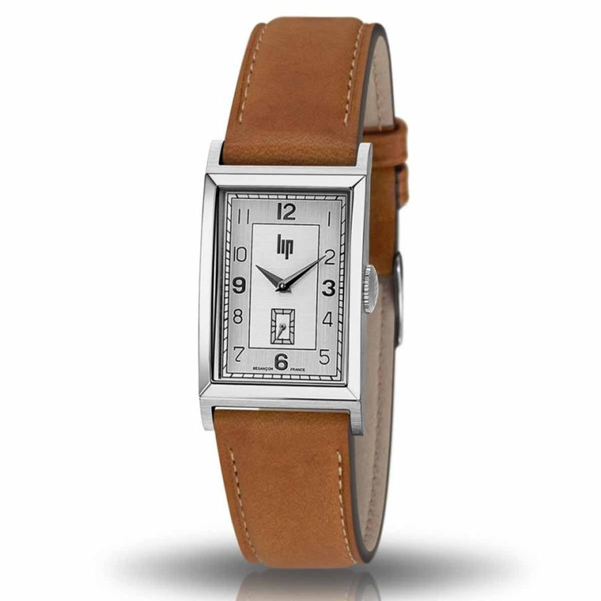 Montre mixte Lip "CHURCHILL" 21.2 x 38.5 mm cadran argenté - 671015 quartz