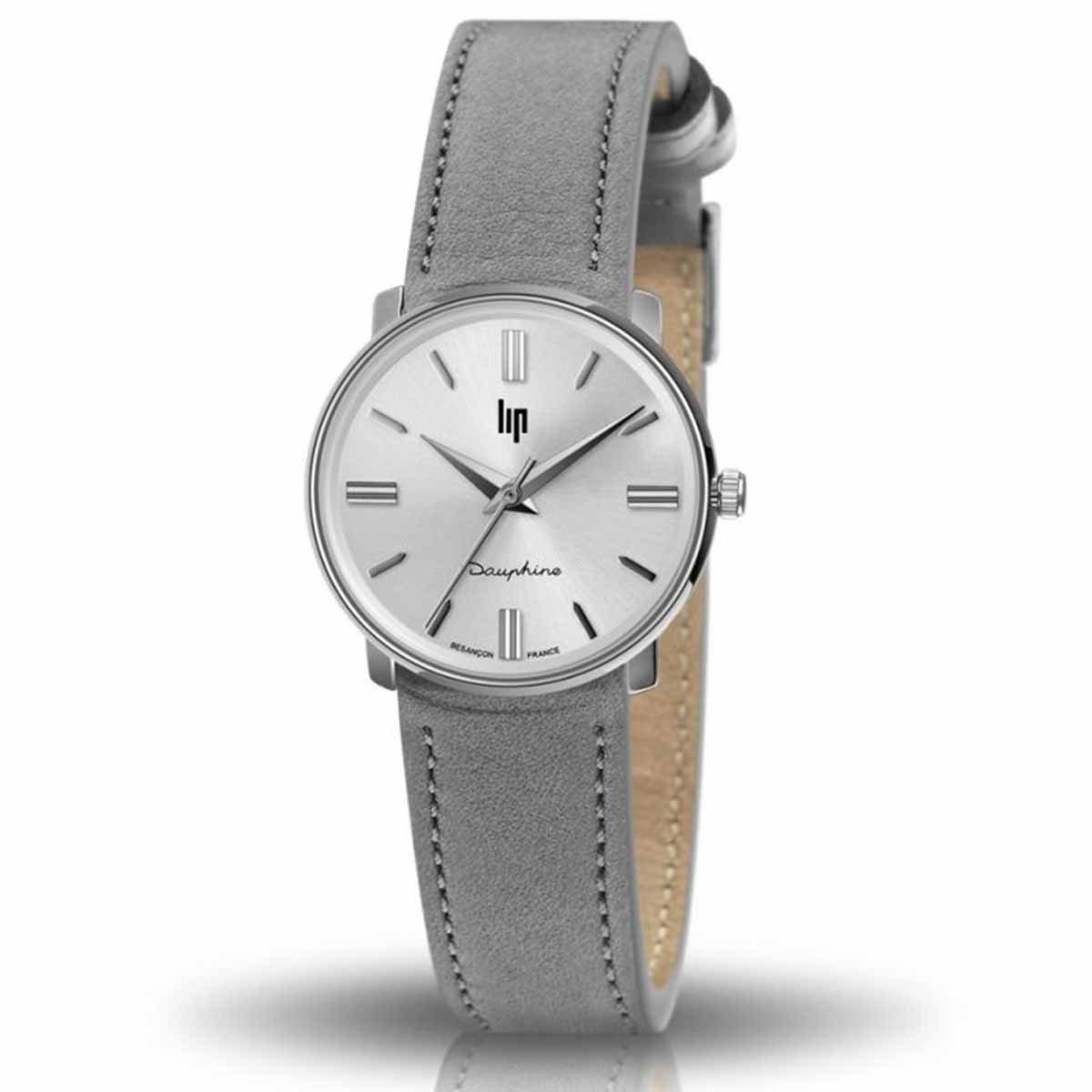 Montre mixte Lip "DAUPHINE" 29 mm cadran argenté - 671477 quartz Montre mixte Lip "DAUPHINE" 29 mm cadran argenté - 671477 quartz