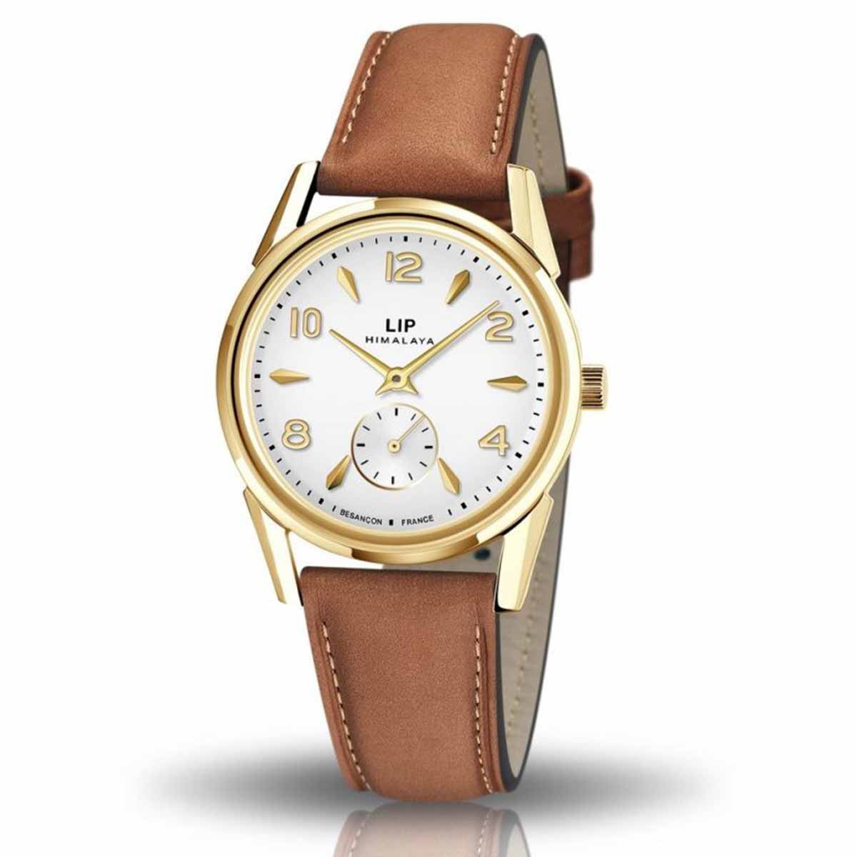 Montre mixte Lip "HIMALAYA" 35 mm cadran argenté - 671654 quartz Montre mixte Lip "HIMALAYA" 35 mm cadran argenté - 671654 quartz