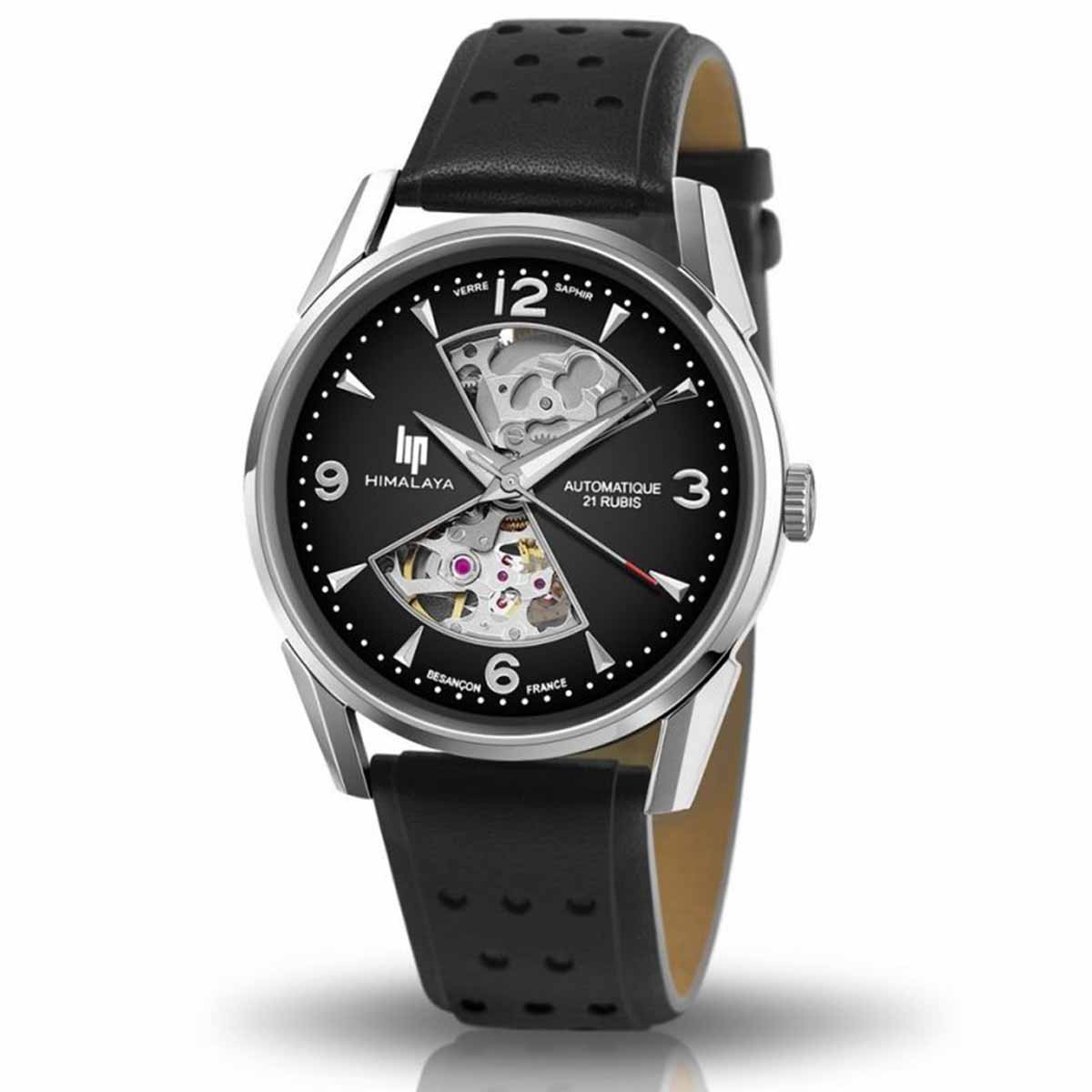 Montre mixte Lip "HIMALAYA" 40 mm cadran noir - 671573 automatique