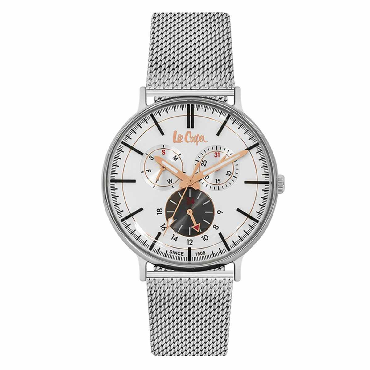Montre Homme Lee Cooper Cadran Blanc Mat – LC06380.330 Montre Homme Lee Cooper Cadran Blanc Mat – LC06380.330