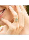 Bague dorée "Nicole" Labradorite