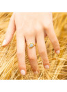 Bague doré et labradorite