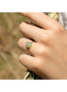 Bague ajustable doré et aventurine