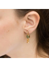 Boucles d'oreilles doré et aventurine