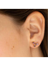Boucles d'oreilles doré et amethyste