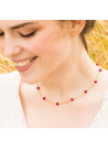 Collier doré et jade