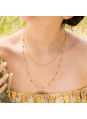 Collier doré et agate