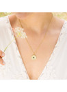 Collier doré et onyx