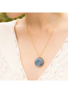 Collier doré orné de labradorite