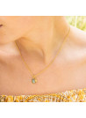 Collier doré et labradorite