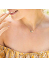 Collier doré et multipierres
