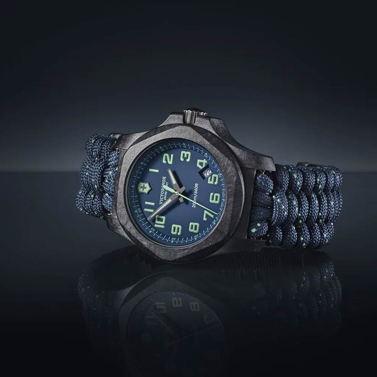 Montre Homme Victorinox I.N.O.X. en paracorde bleu