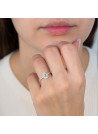 Bague Or Blanc Diamant et Topaze