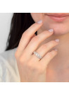 Bague Or Blanc Diamant et Topaze