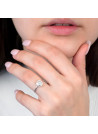 Bague Or Blanc et Diamants 0,10 carat "FOU DE TOI"