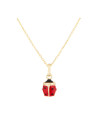 Pendentif fille Or jaune 375/1000 et émail
